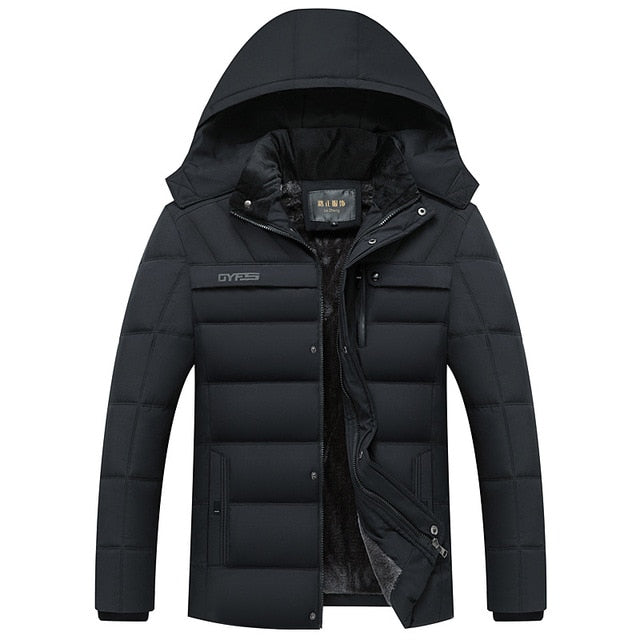 2019 Hot Fashion Hooded Winter Coat Men Thick Warm Mens Winter Jacket Windproof Father's Gift Parka